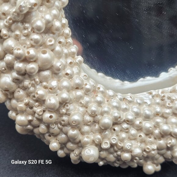 Small Home Decor Mirror Accent Cluster Pearl Mirror Free Standing Mirror - Picture 4 of 10